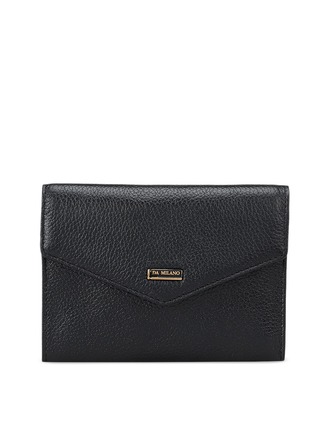 

Da Milano Black Solid Passport Cover