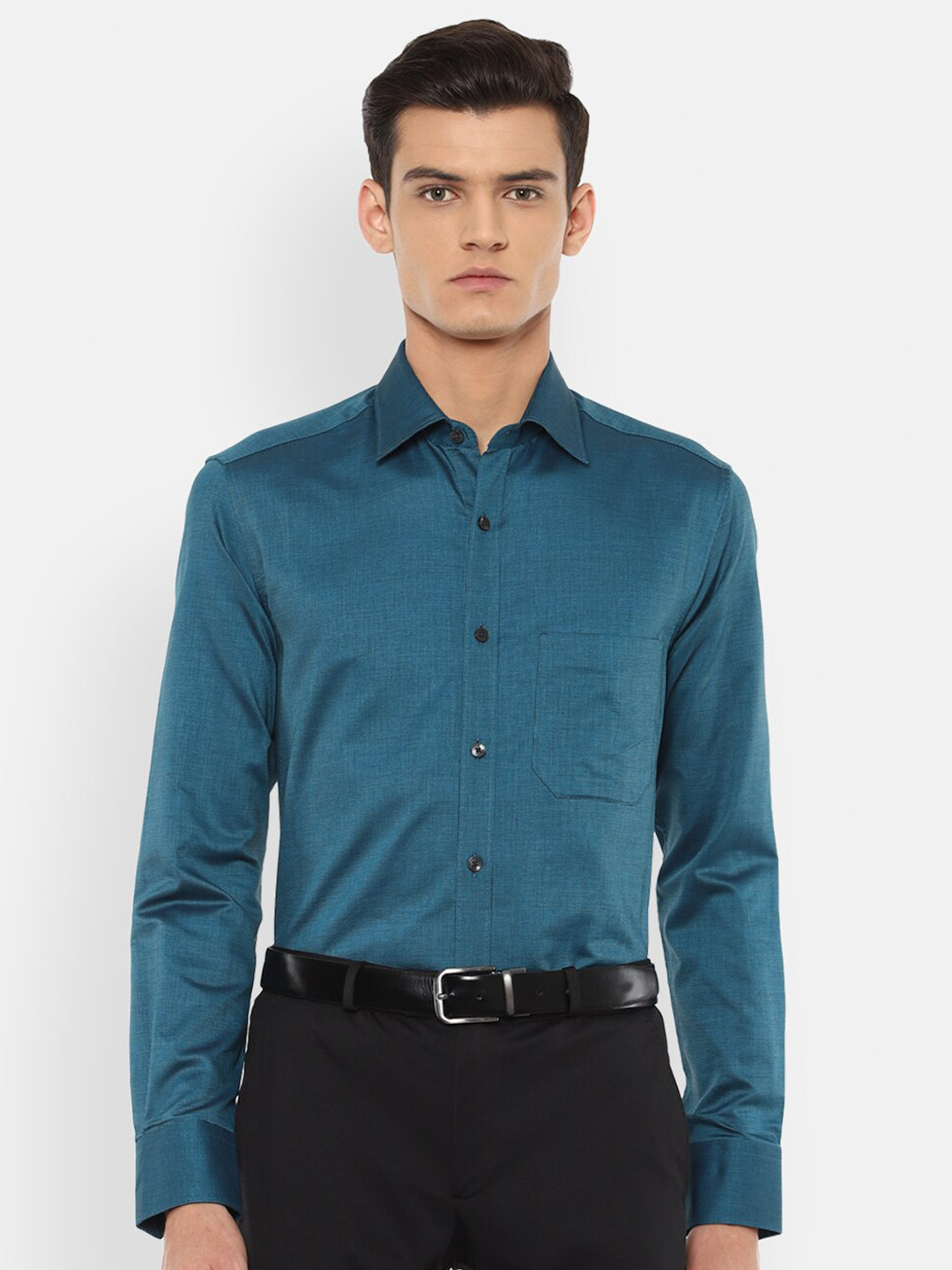 

Louis Philippe Men Blue Formal Shirt