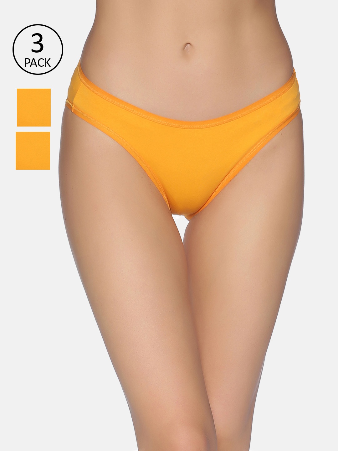 

Soul Space Women Orange Pack of 3 Organic Cotton Bikini Briefs WIW-4036-ORG-P3