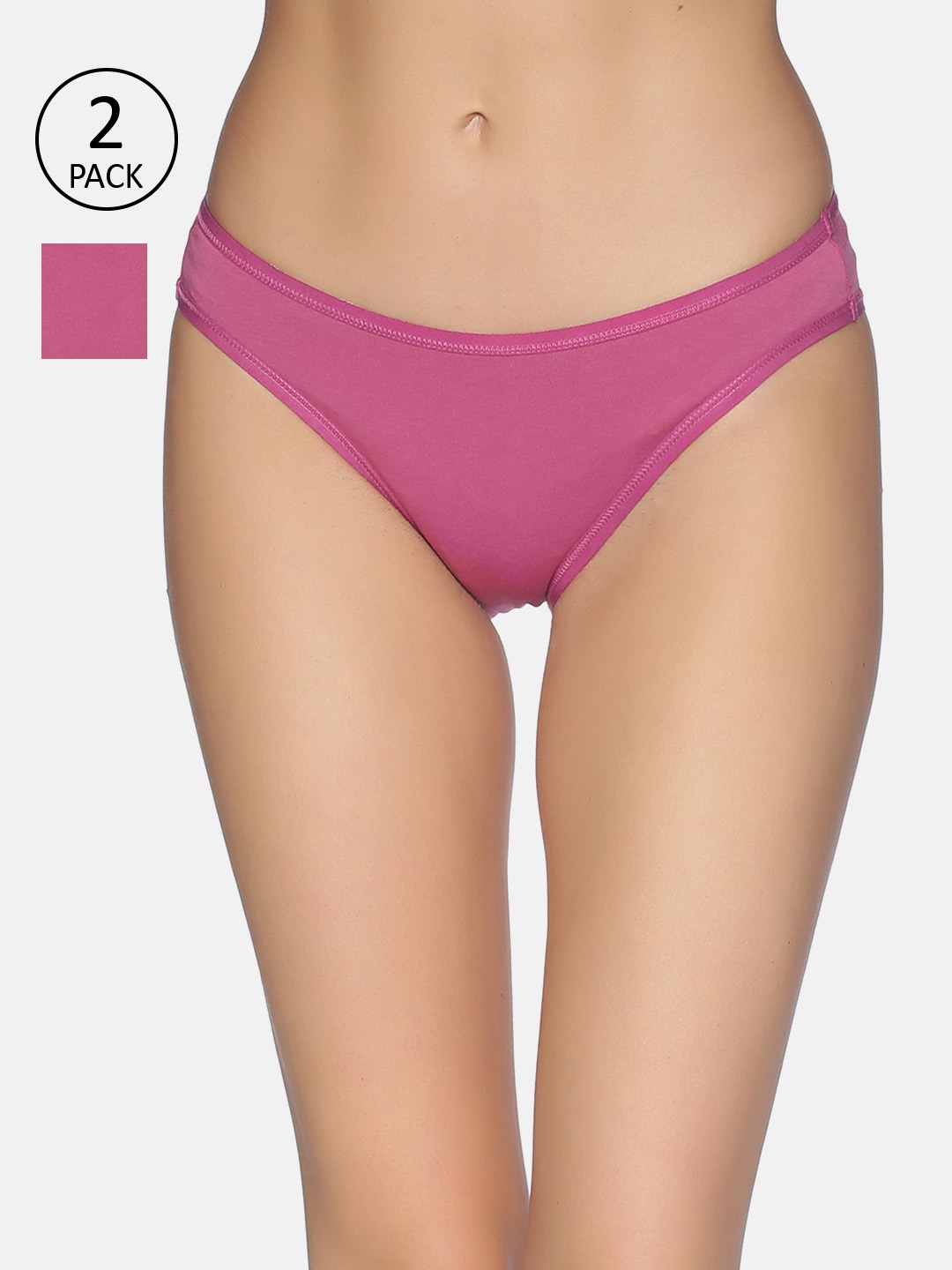 

Soul Space Women Pink Pack of 2 Organic Cotton Bikini Briefs WIW-4035-PNK-P2