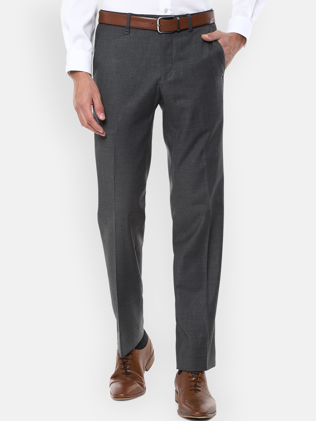 

Van Heusen Men Grey Trousers