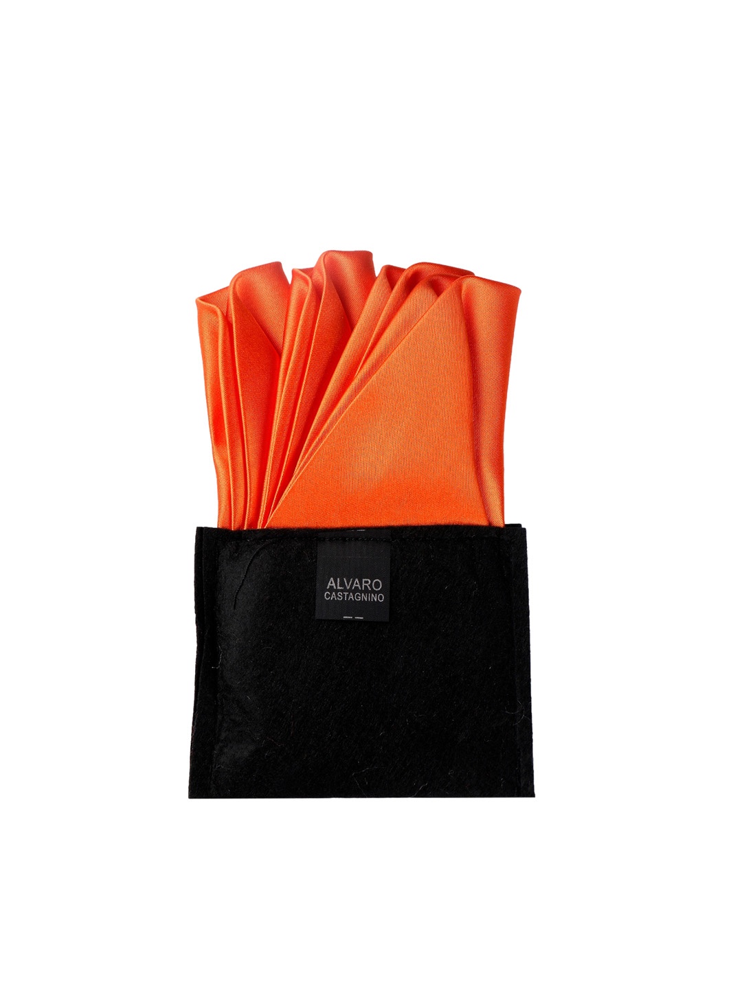 

Alvaro Castagnino Men Orange Solid Pocket Square