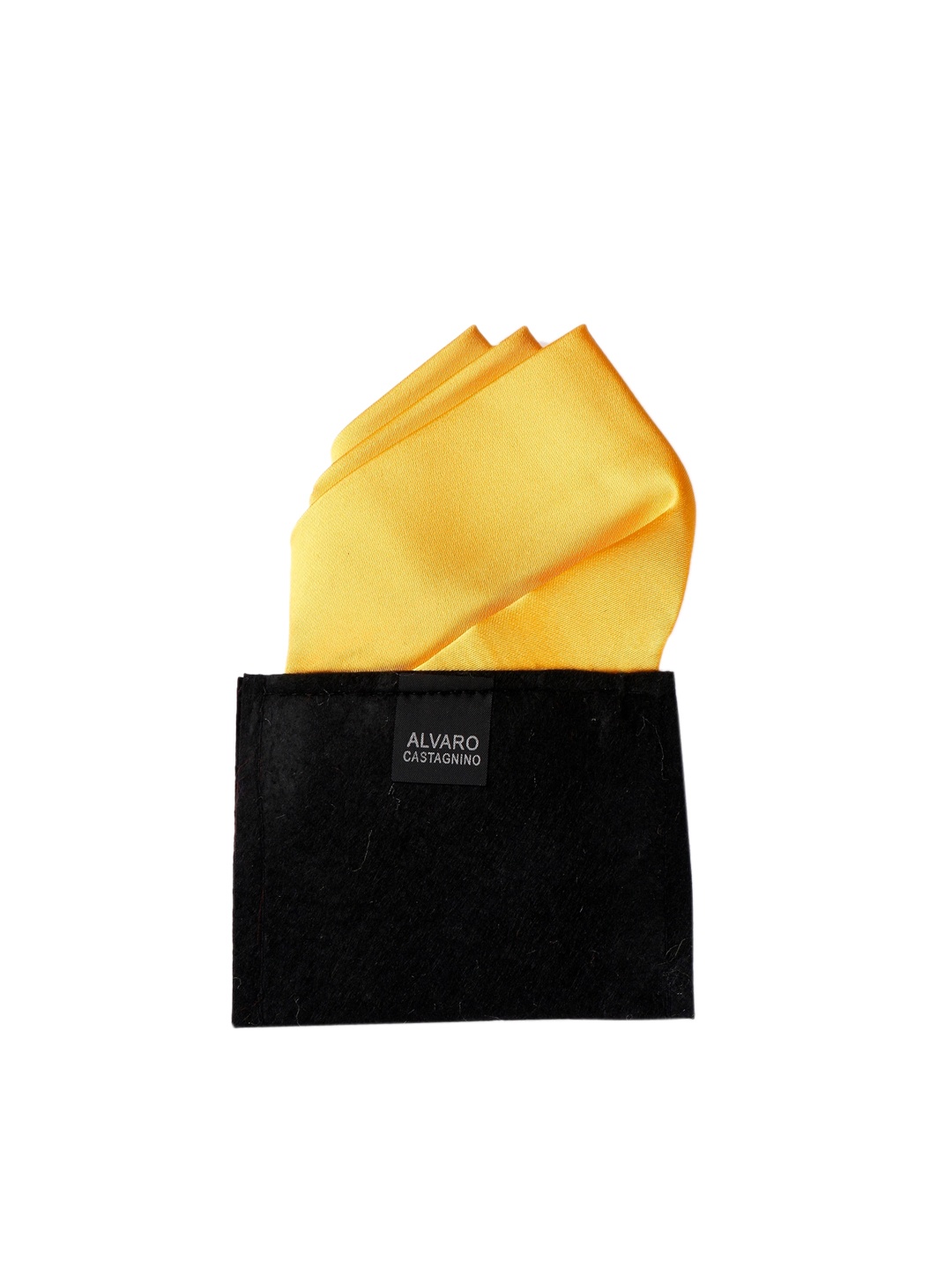 

Alvaro Castagnino Men Yellow Solid Pocket Square