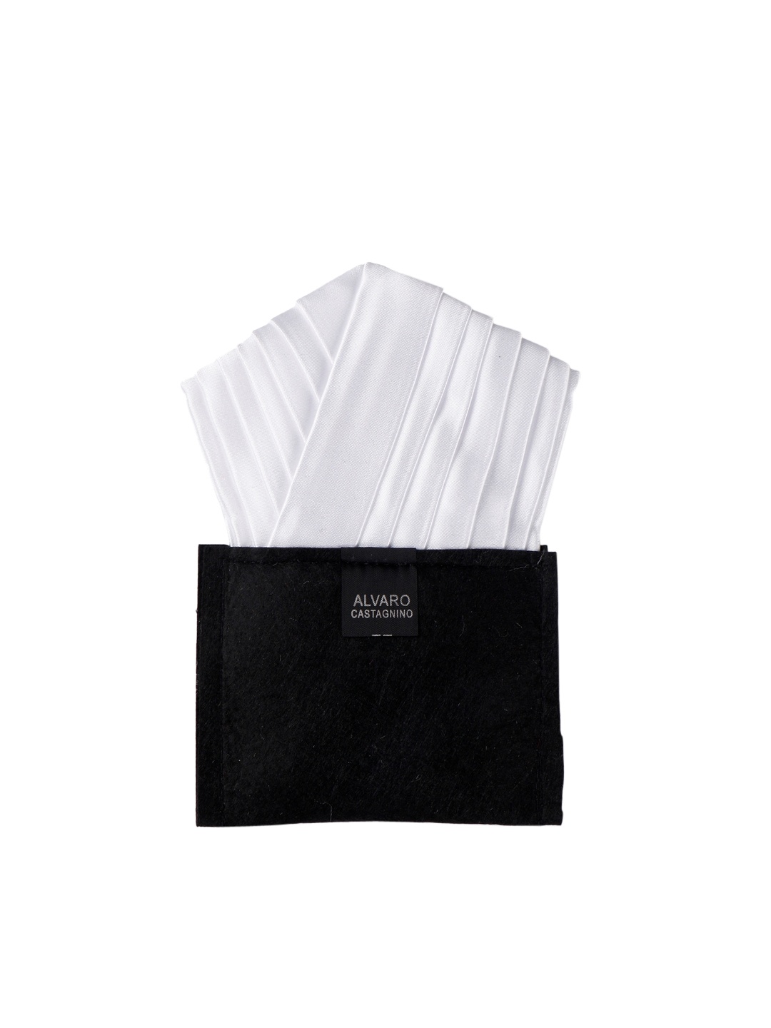 

Alvaro Castagnino Men White Solid Pocket Square