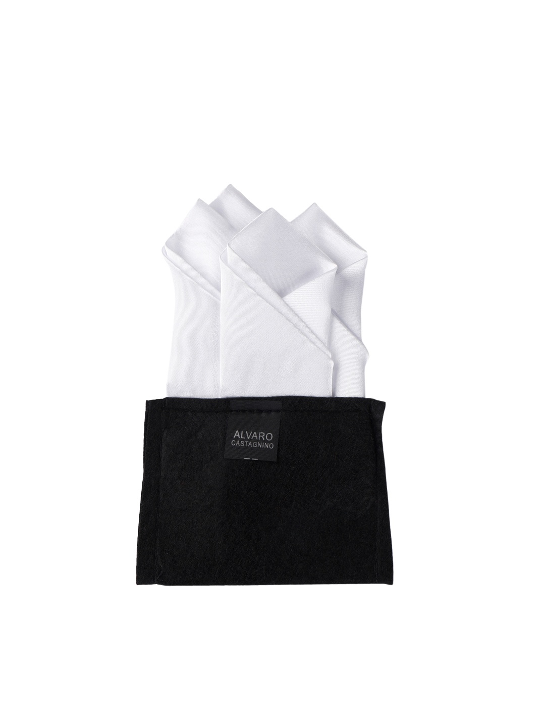 

Alvaro Castagnino Men White Solid Pocket Square