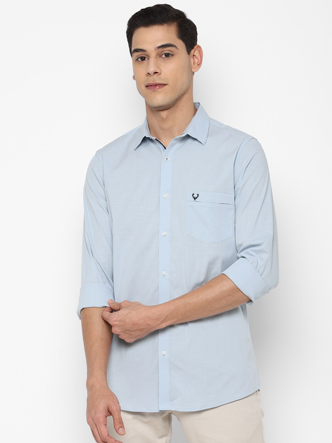 

Allen Solly Men Blue Slim Fit Semiformal Shirt