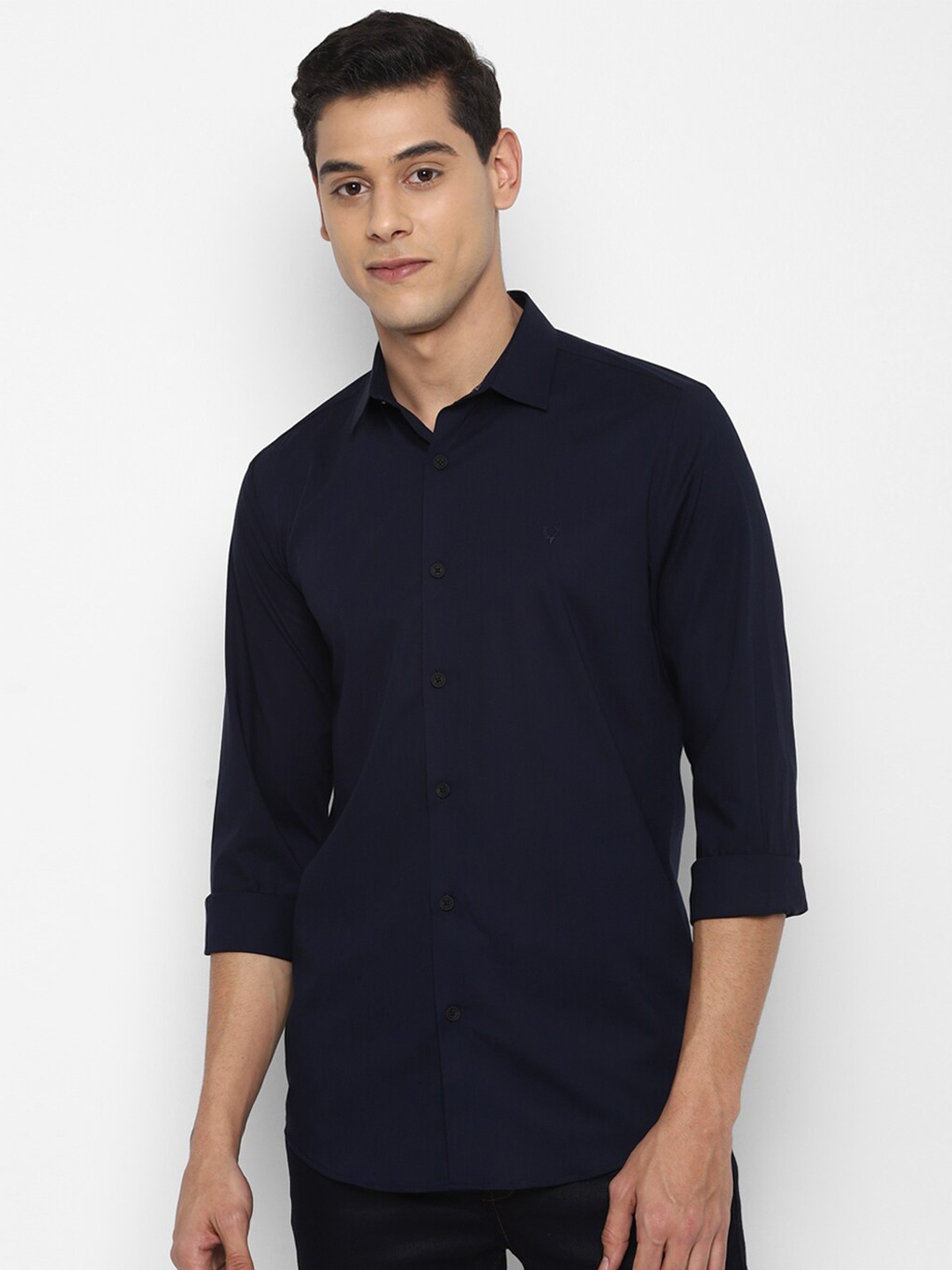 

Allen Solly Men Navy Blue Slim Fit Casual Shirt