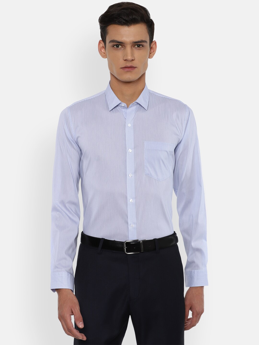 

Van Heusen Men Blue Slim Fit Printed Formal Shirt