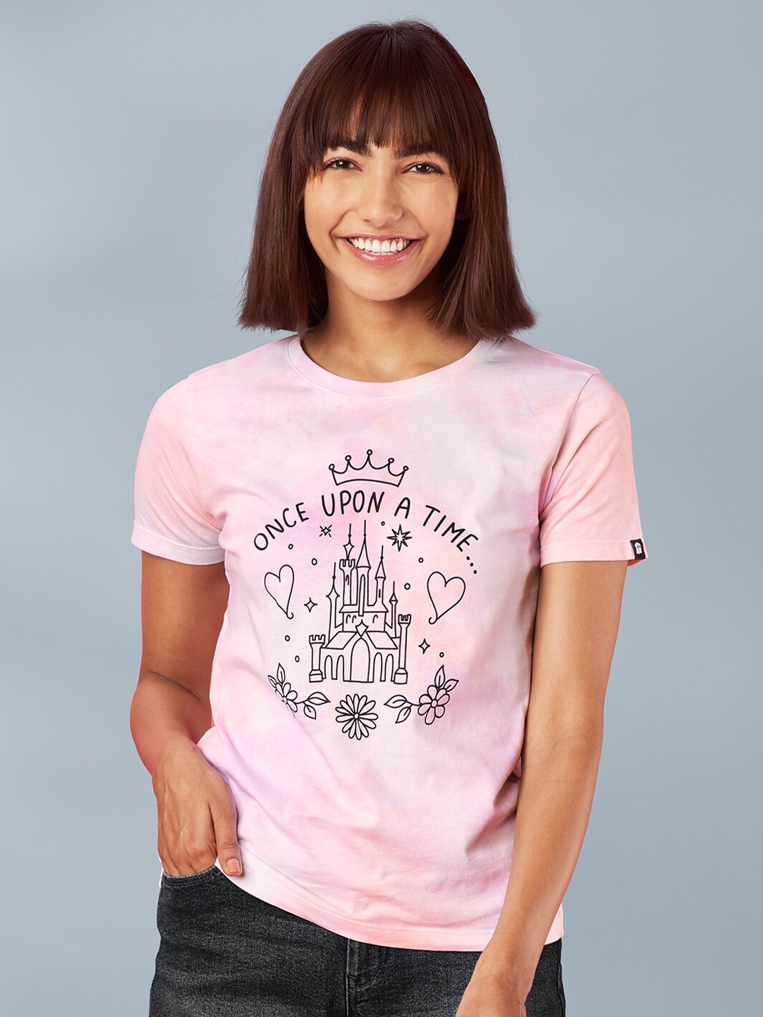 

The Souled Store Women Pink Typography Printed T-shirt