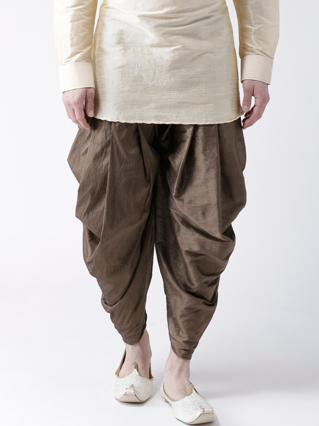 

DEYANN Men Brown Solid Dhoti Pants