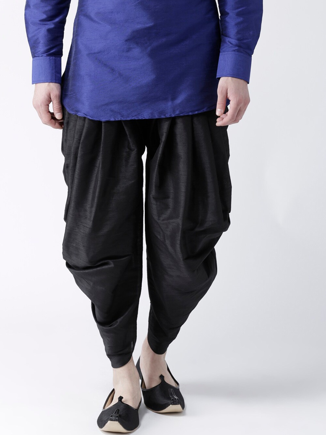 DEYANN Men Black Solid Dhoti Pants