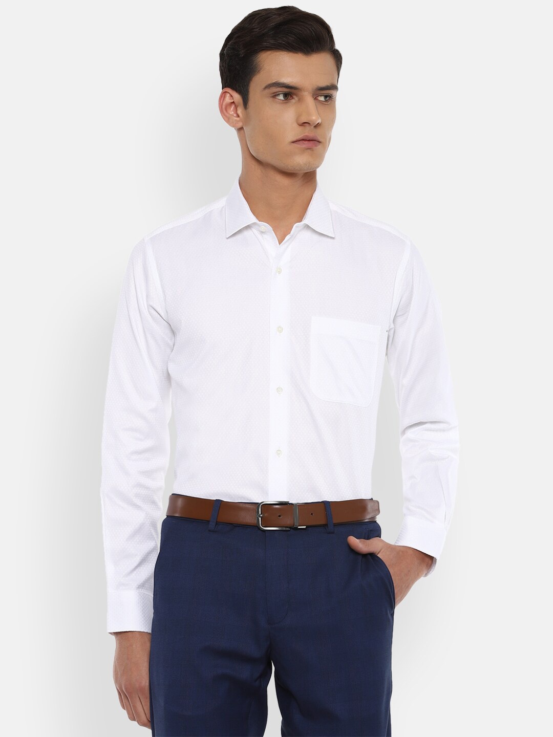 

Van Heusen Men White Pure Cotton Formal Shirt