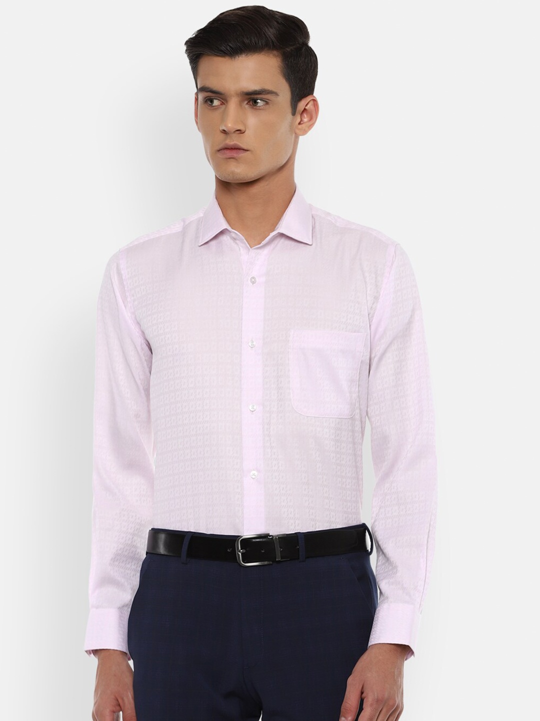 

Van Heusen Men Purple Checked Formal Shirt