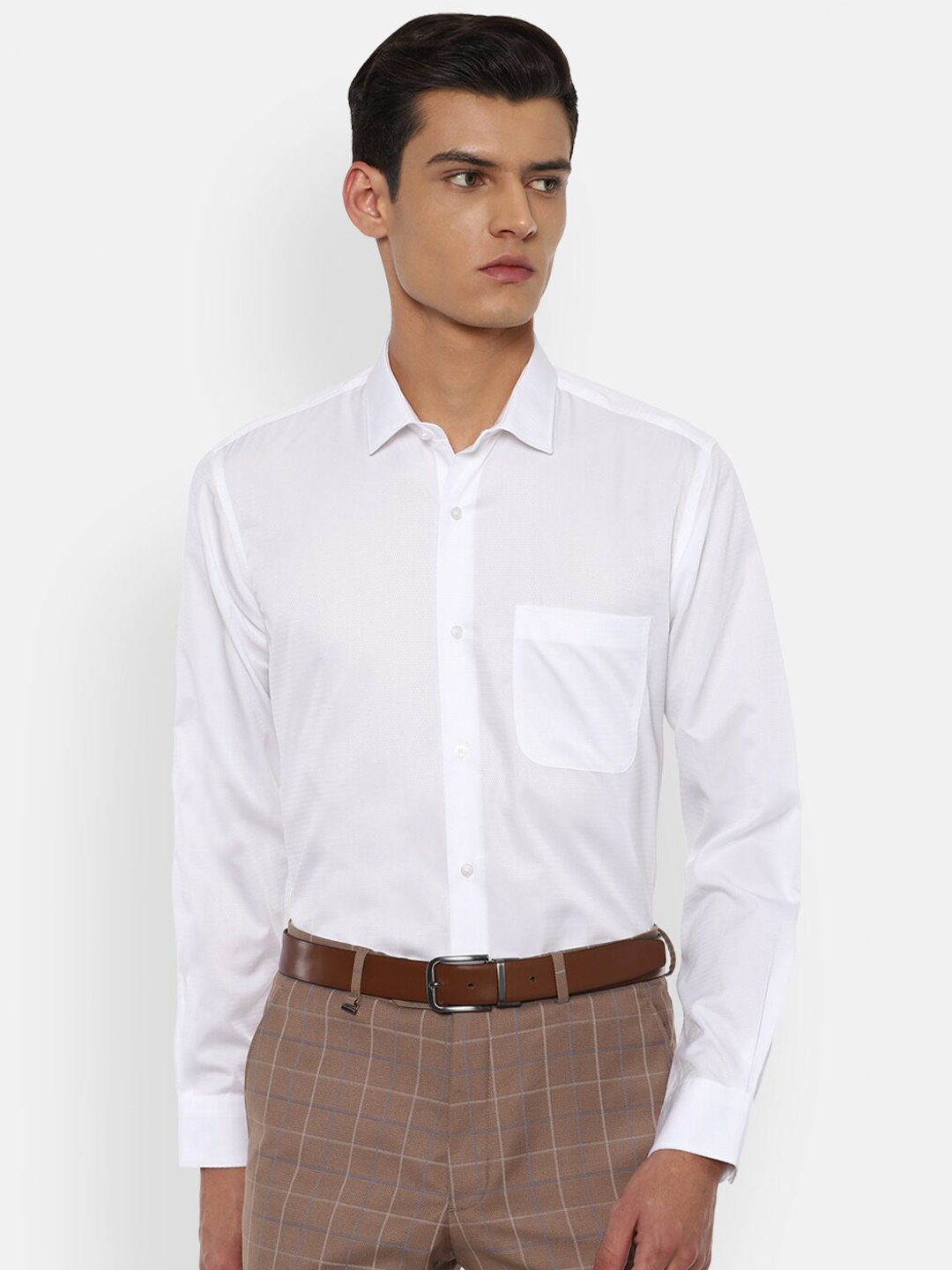

Van Heusen Men White Pure Cotton Formal Shirt