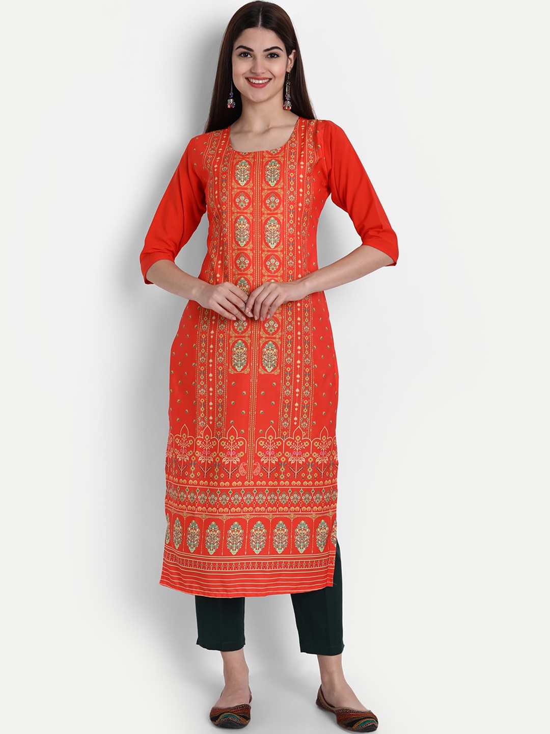 

7Threads Women Pack Of 4 Kurtas, Teal