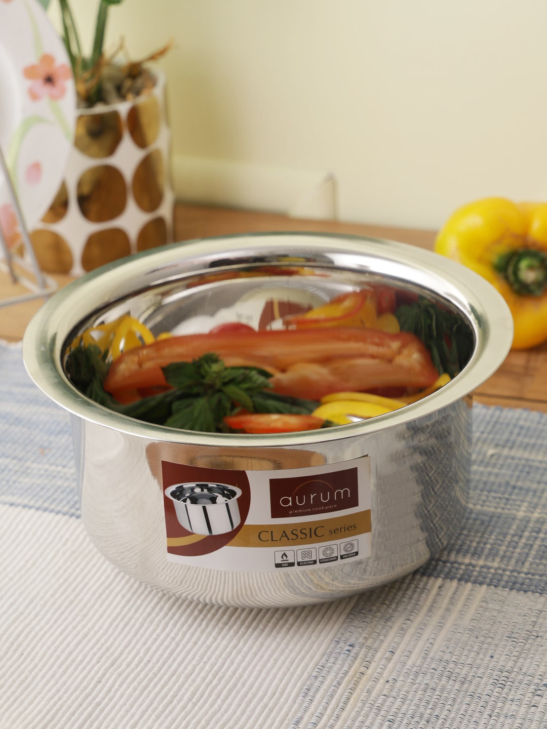 

AURUM Silver-Toned Stainless Steel Tope - 6.5 L