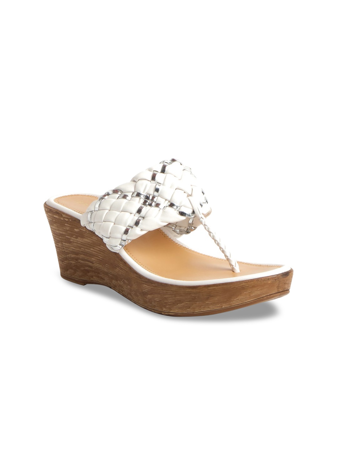 

ERIDANI Peco Woven Wedges, White