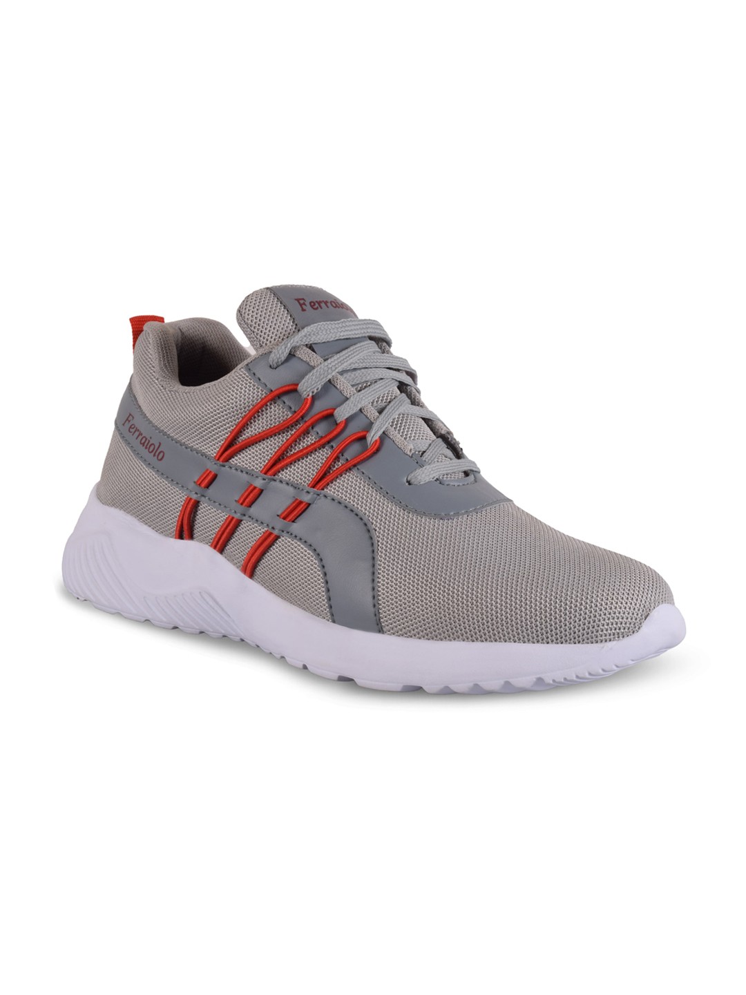 

Ferraiolo Men Grey Woven Design Sneakers