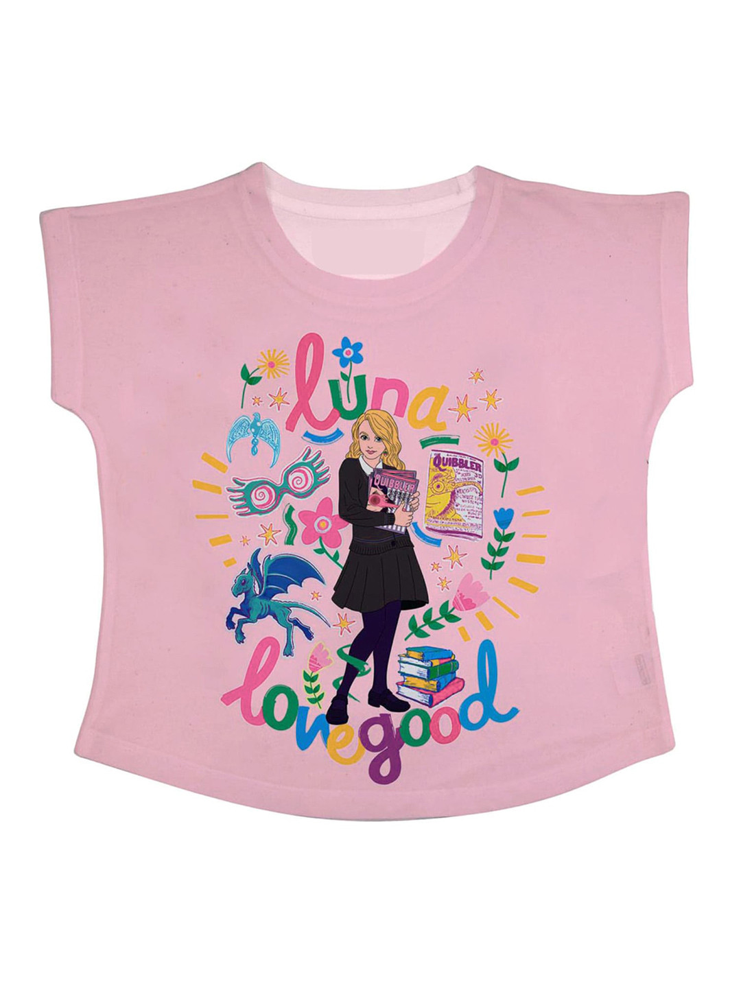 

Harry Potter by Wear Your Mind Girls Pink Print Top