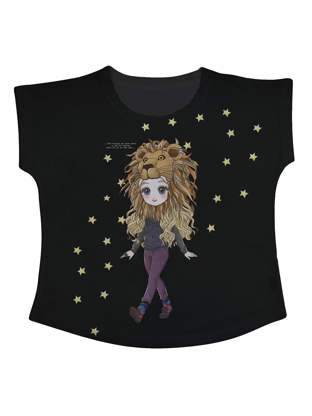 

Harry Potter by Wear Your Mind Girls Black Print Top