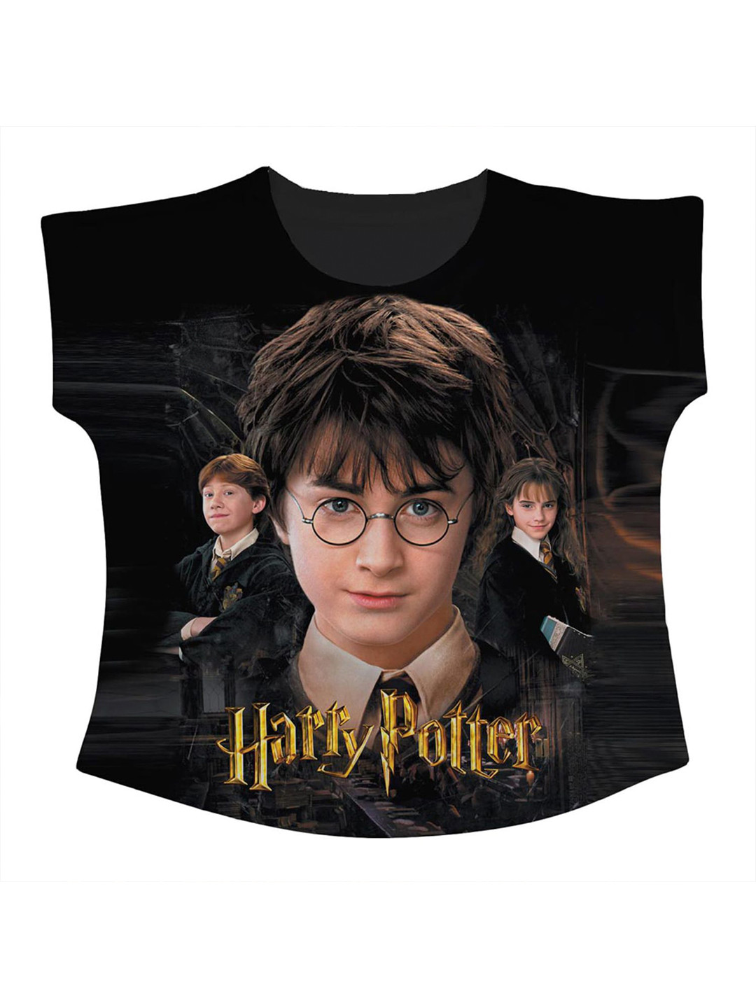 

Harry Potter by Wear Your Mind Girls Black Extended Sleeves Top