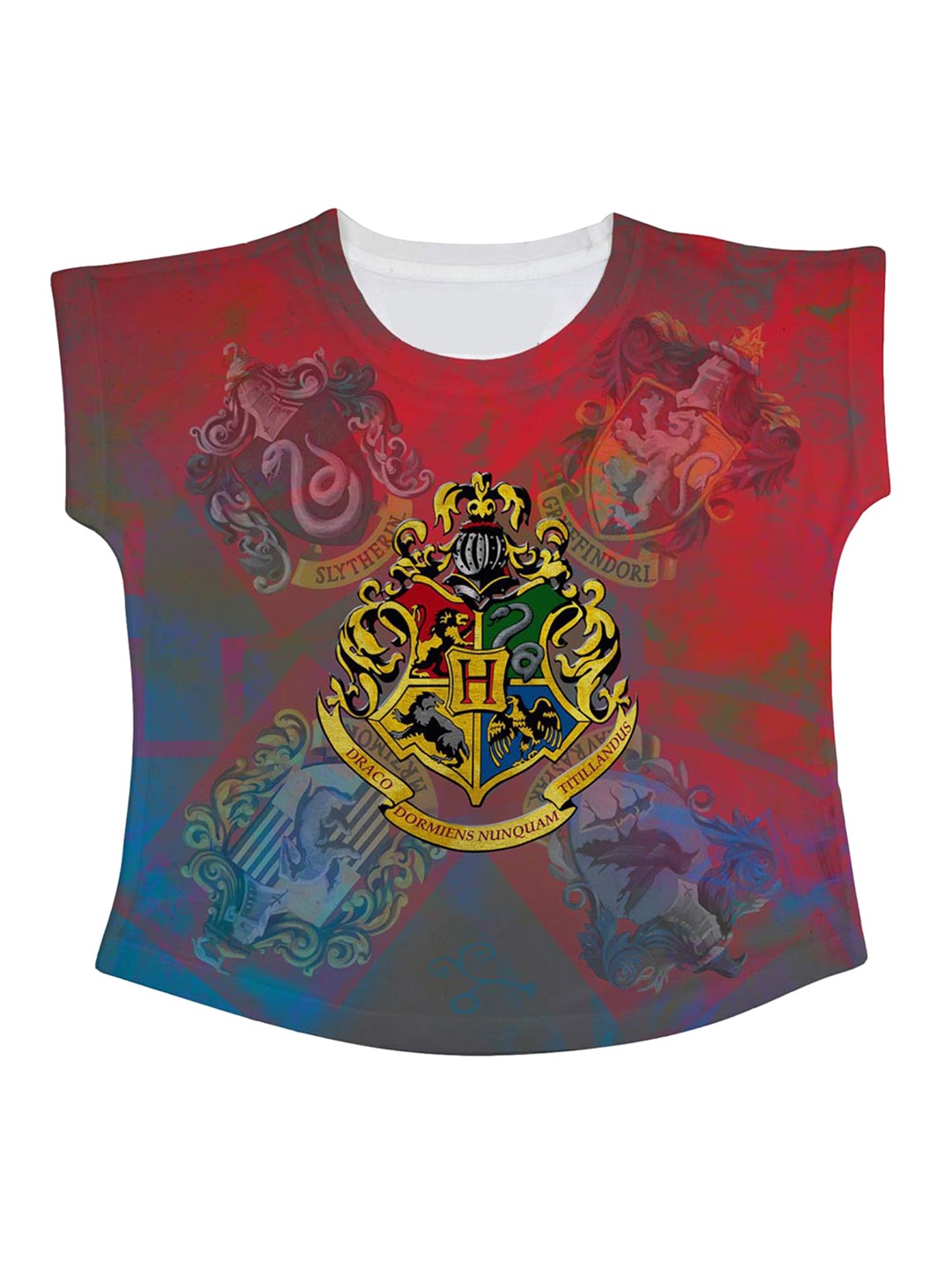 

Harry Potter by Wear Your Mind Red & Blue Harry Potter Print Top