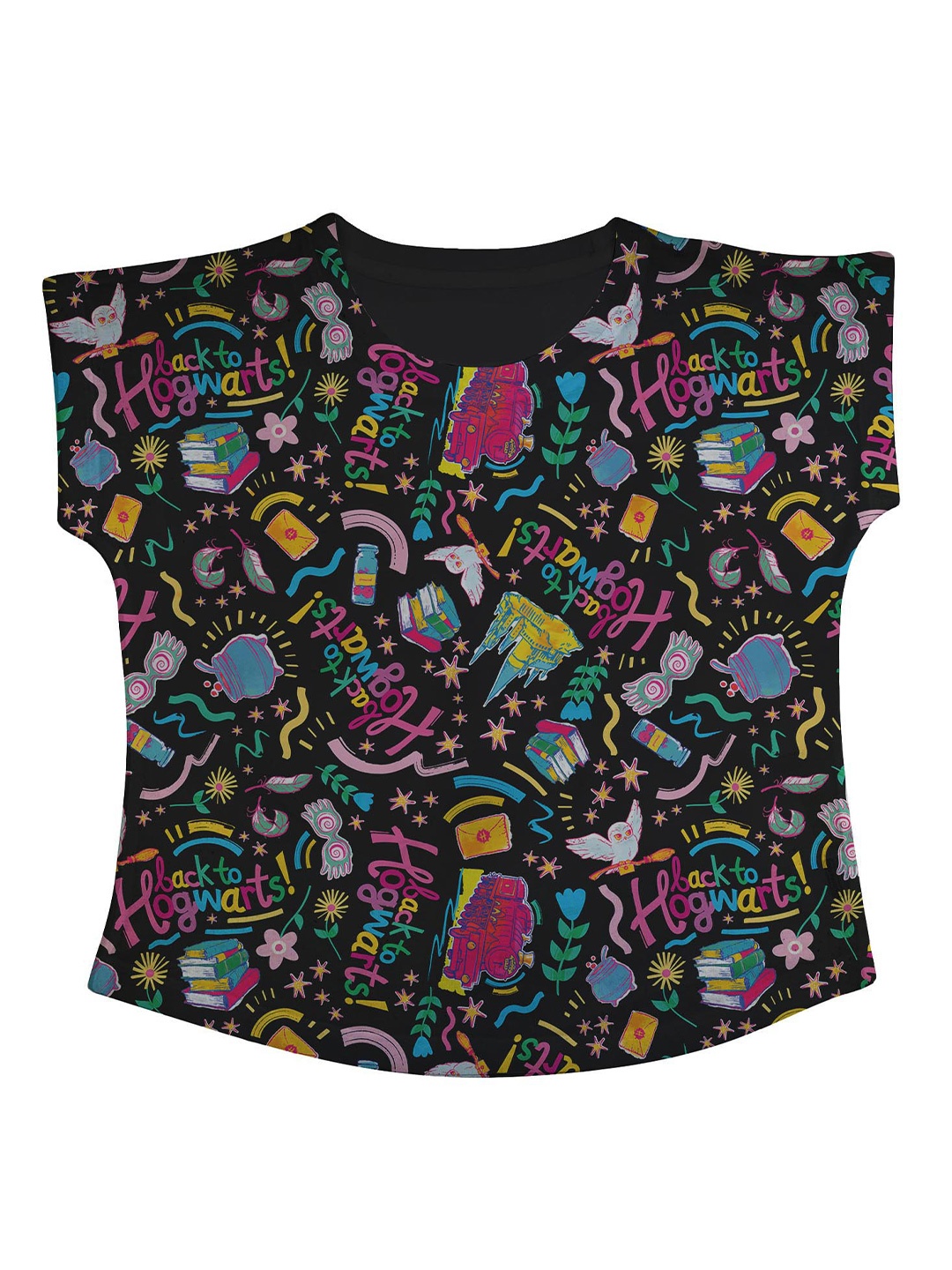 

Harry Potter by Wear Your Mind Girls Black Graphic Print Top