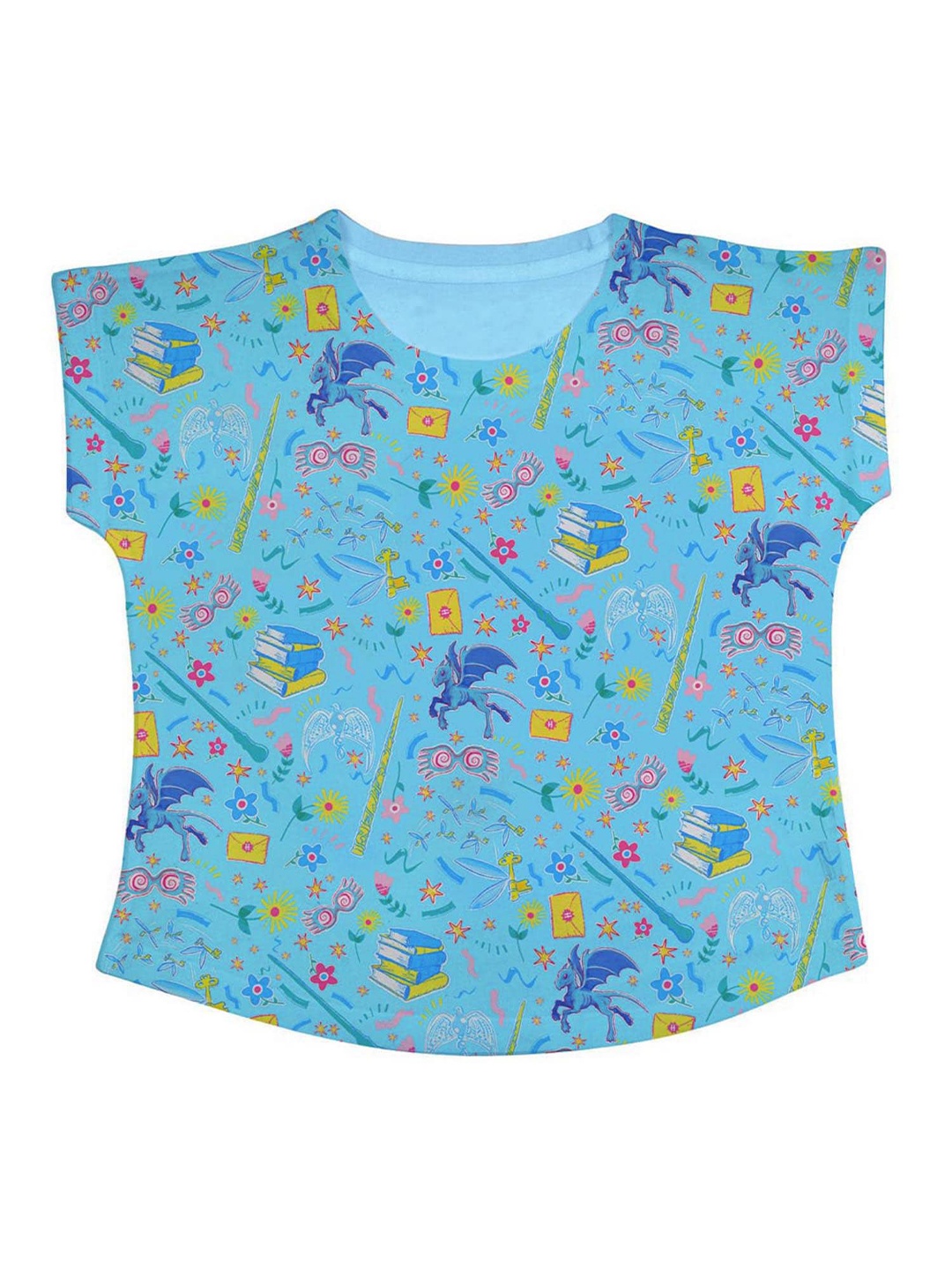 

Harry Potter by Wear Your Mind Blue & Pink Harry Potter Print Top