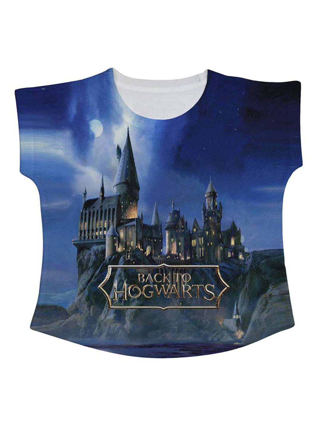 

Harry Potter by Wear Your Mind Girls Navy Blue Print Top