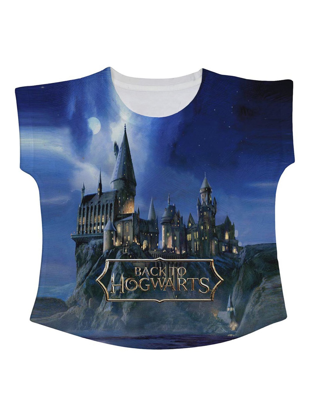 

Harry Potter by Wear Your Mind Girls Navy Blue Graphic Printed Top