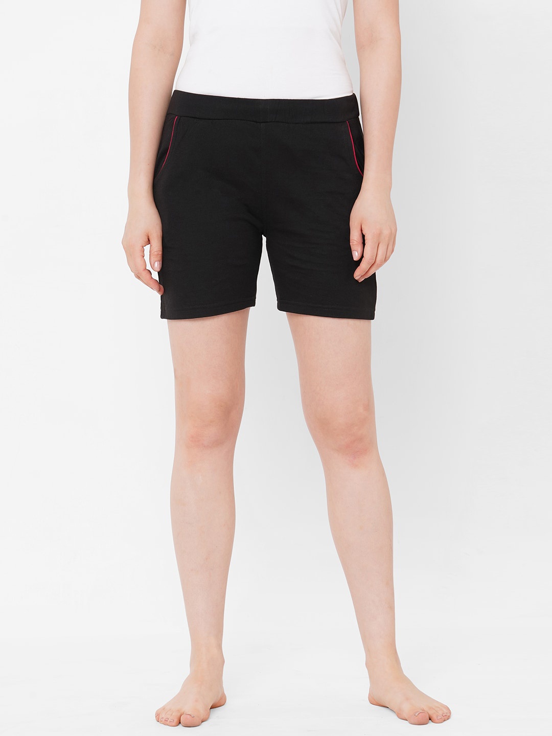

Sweet Dreams Women Black & Red Lounge Shorts