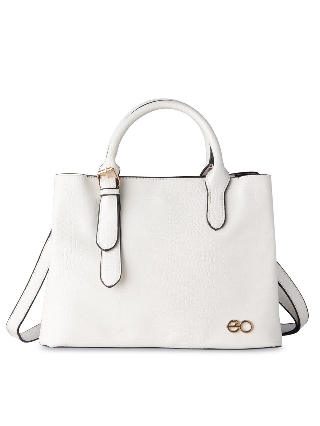 

E2O White Textured PU Structured Handheld Bag