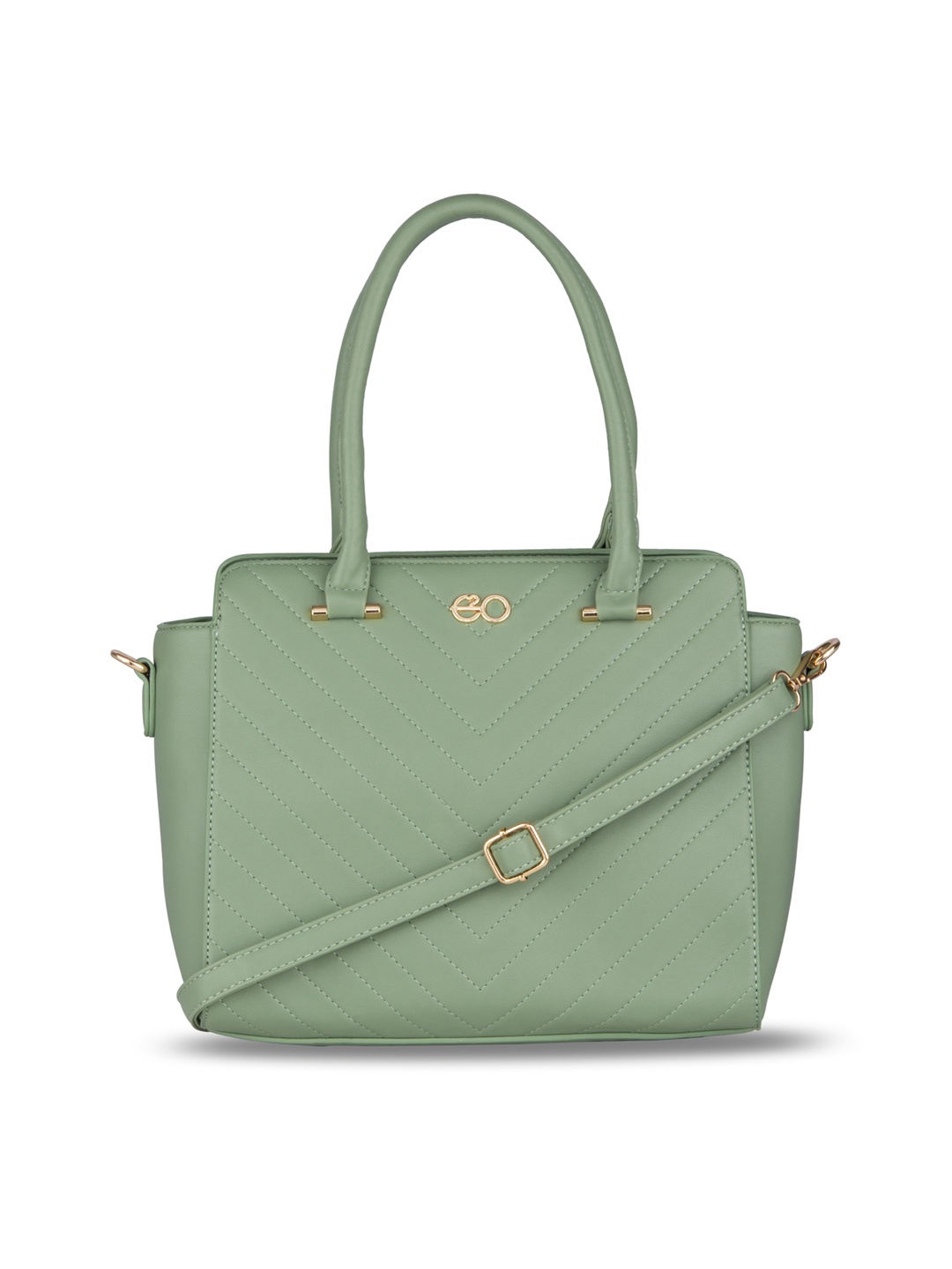 

E2O Green Quilted Structured Handheld Bag
