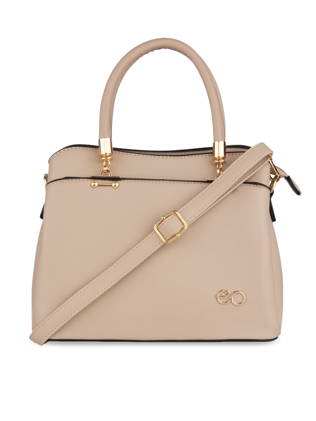 

E2O Beige PU Structured Handheld Bag