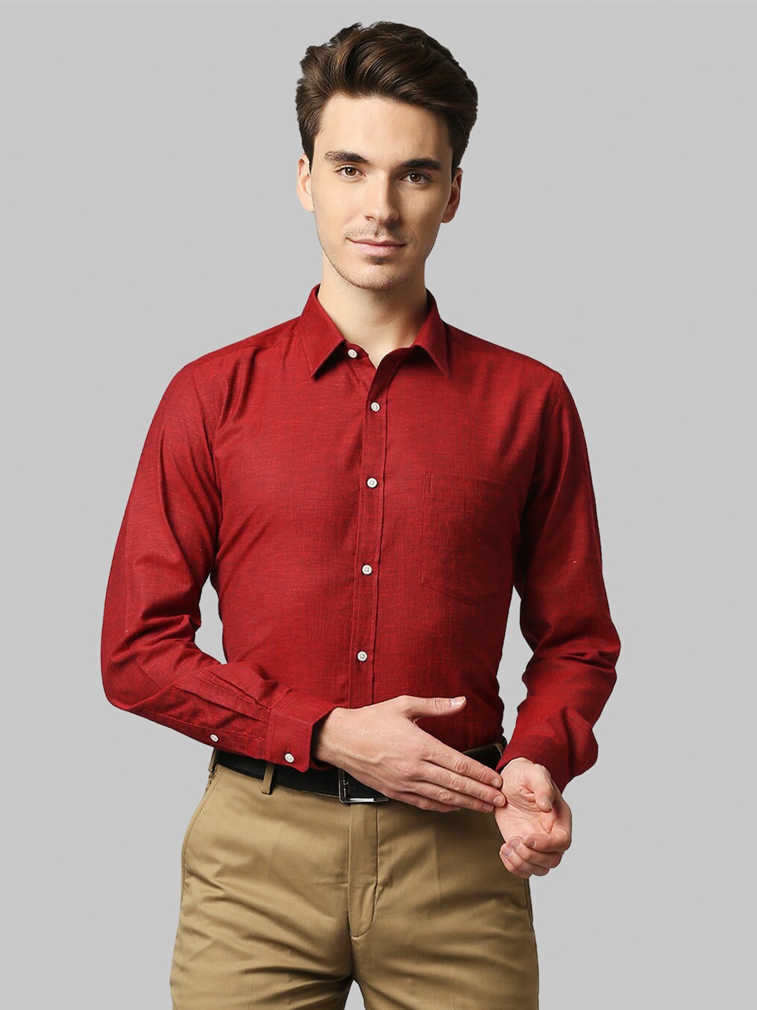 

Park Avenue Men Maroon Formal Shirt