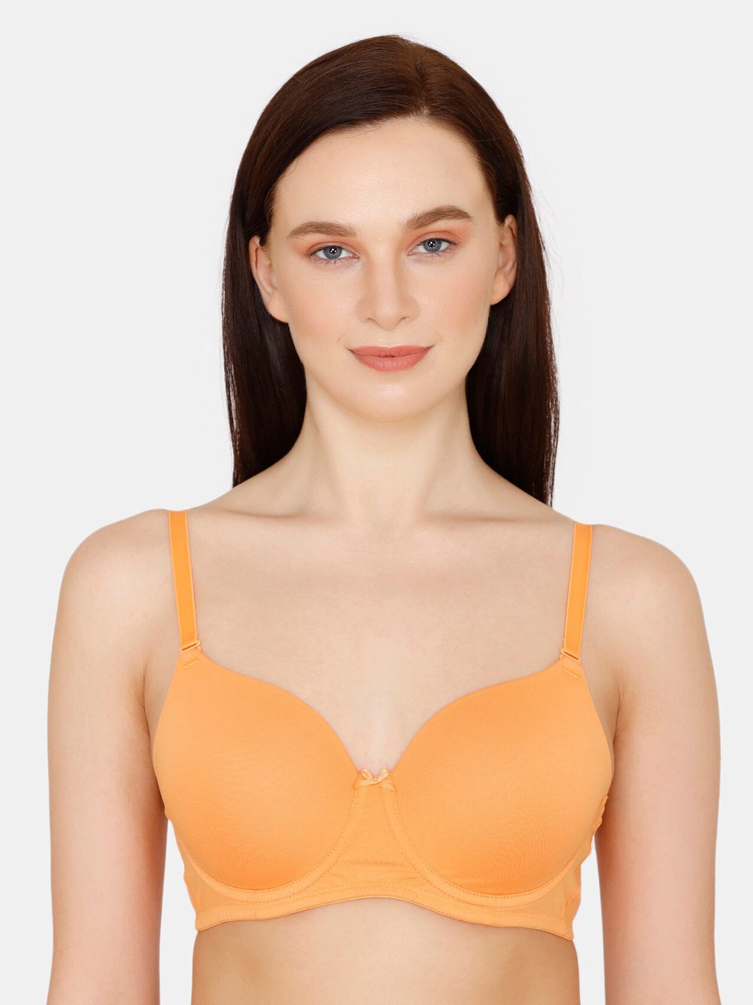 

Zivame Women Orange Solid Lightly Padded Bar