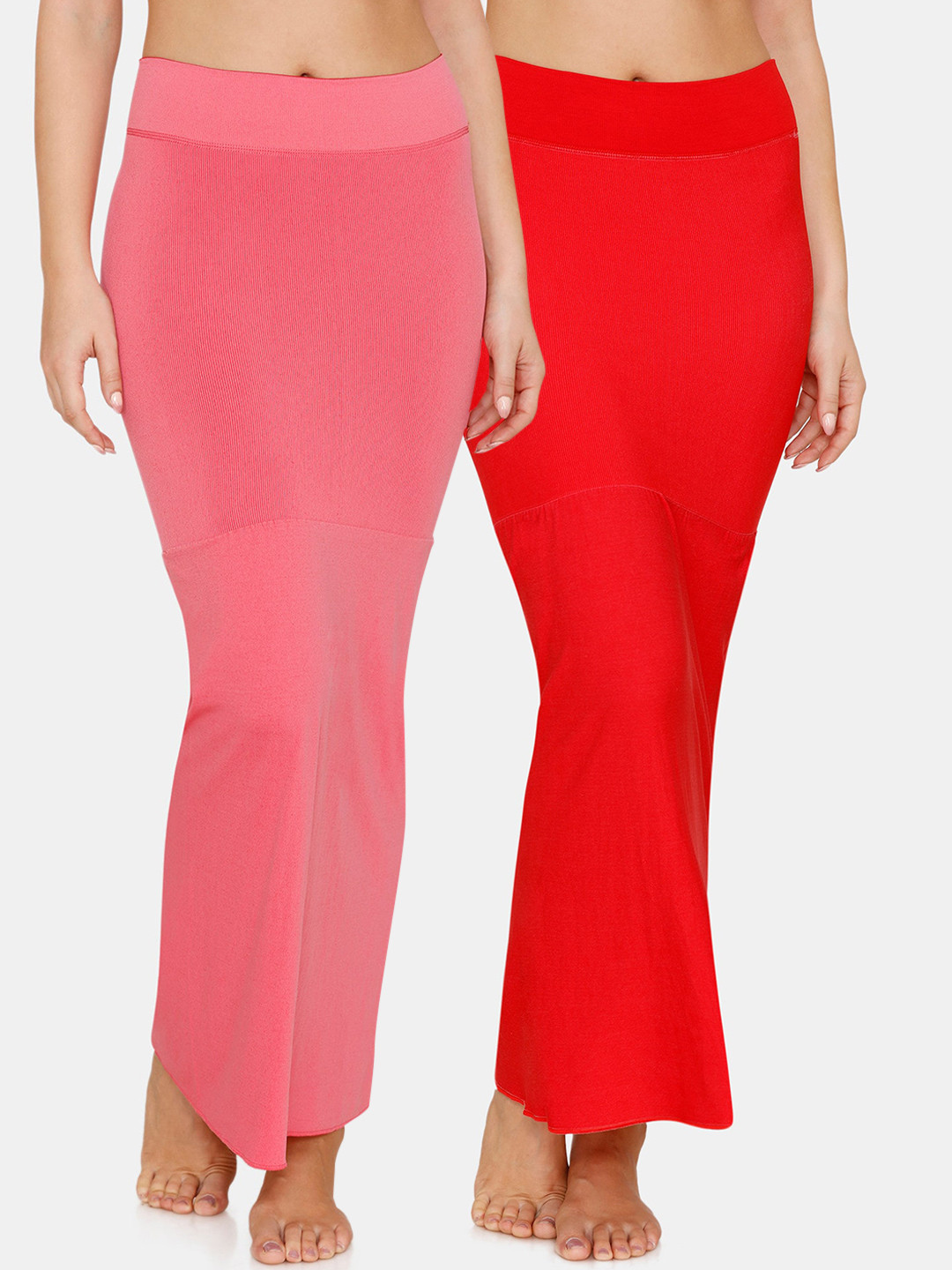 

Zivame All Day Flared Mermaid Reversible Saree Shapewear, Red