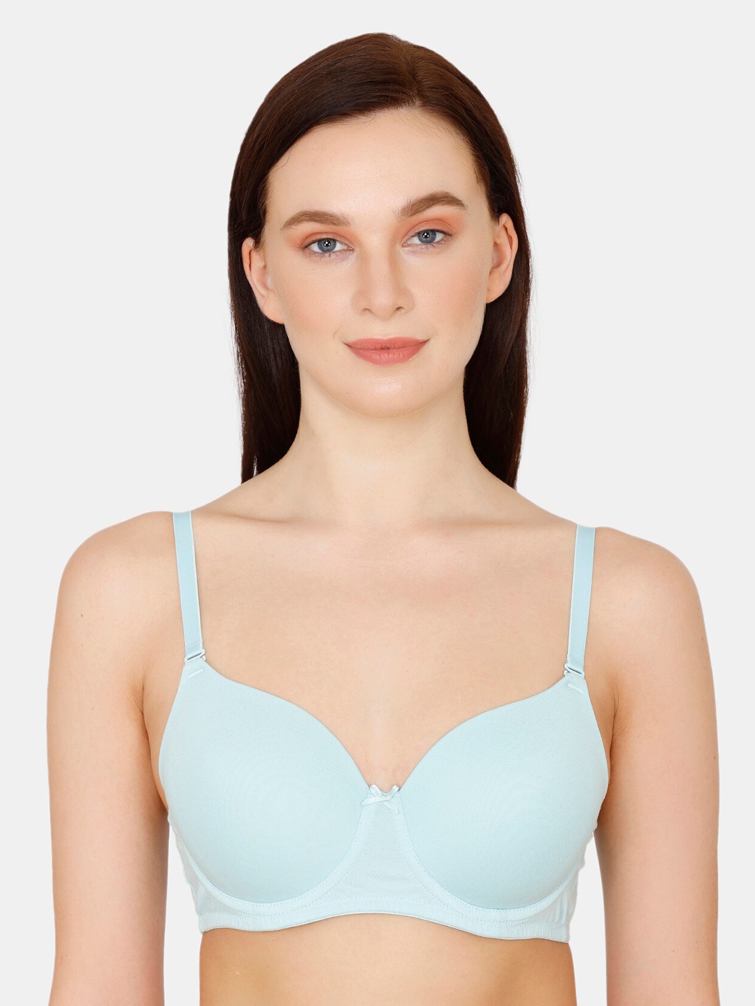 

Zivame Blue Mid Fashion Lightly Padded Underwired 3/4th Coverage T-Shirt Bra