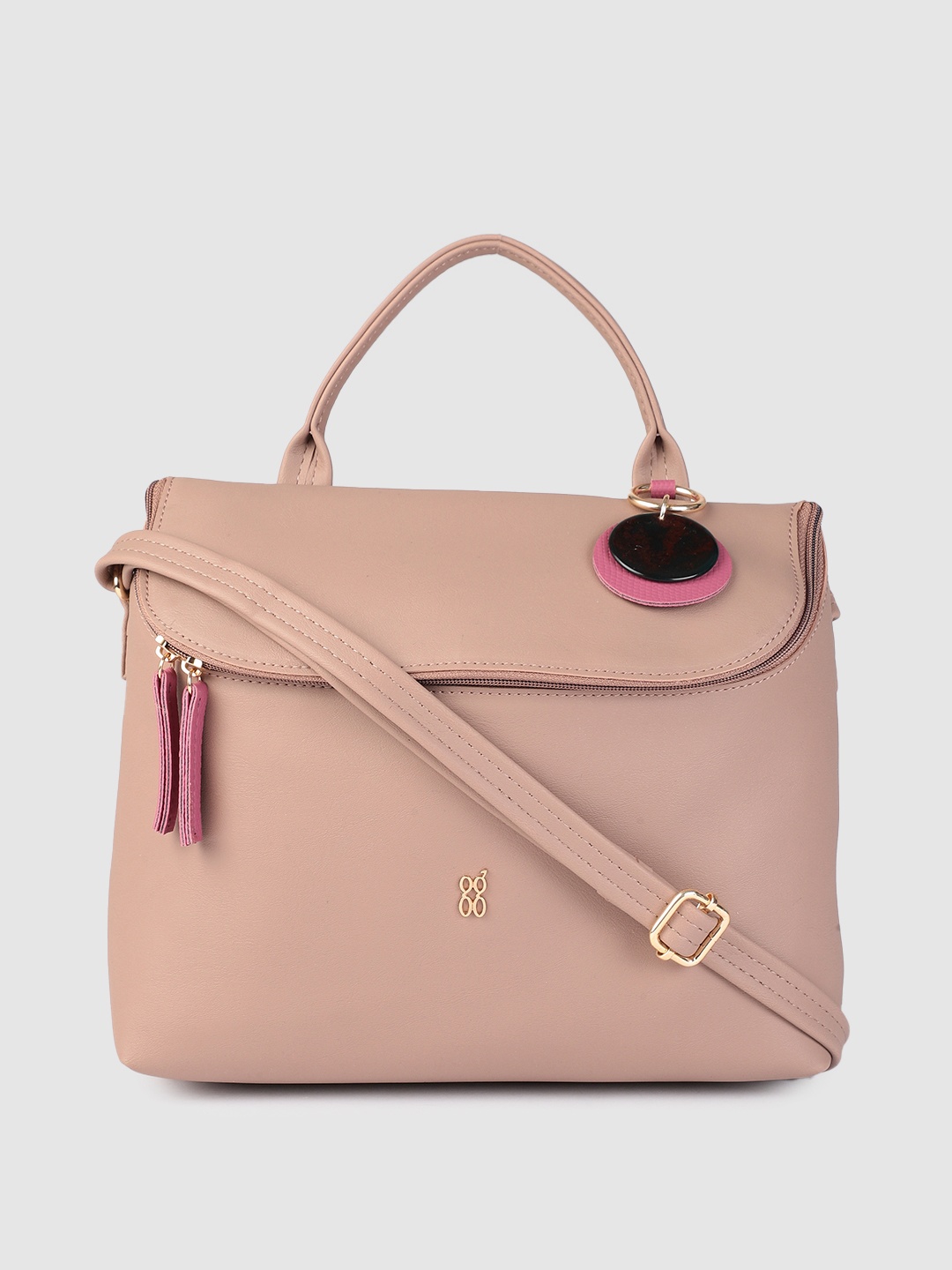 

Baggit Women Pink Solid Satchel