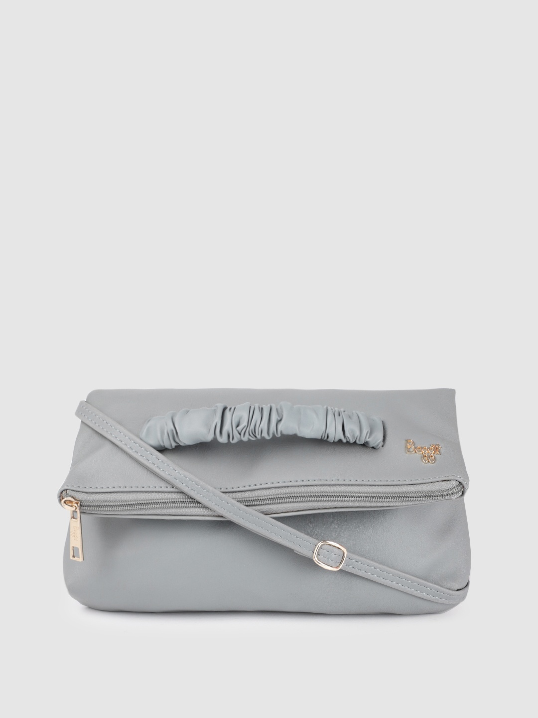 

Baggit Blue Solid Structured Sling Bag