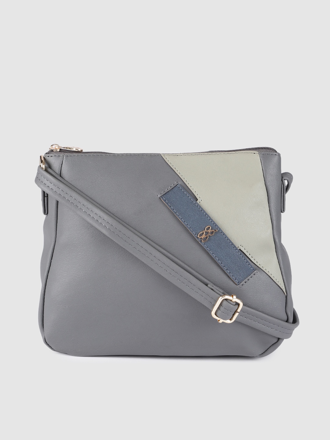 

Baggit Grey Colourblocked LUCIE ASHLYN Structured Sling Bag