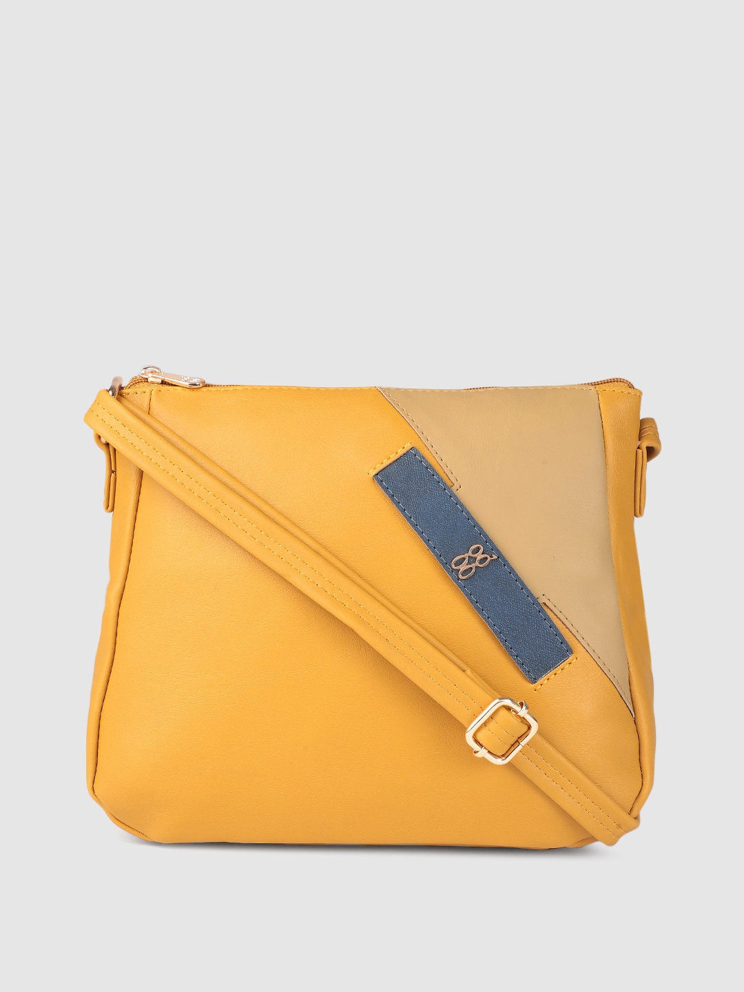 

Baggit Yellow Solid Sling Bag