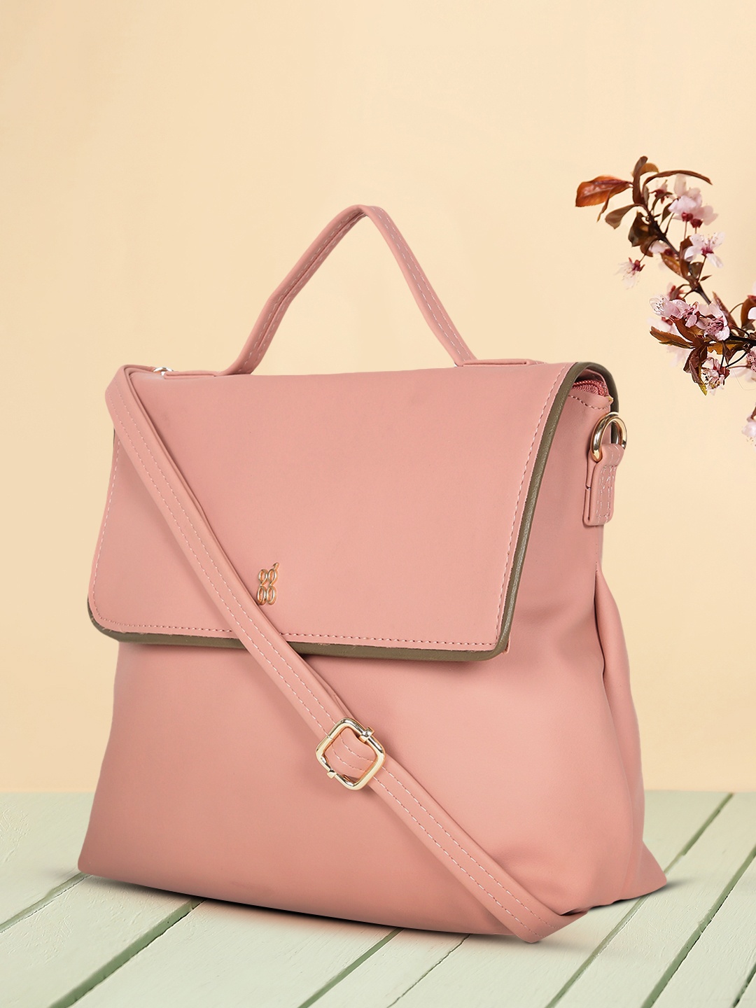 

Baggit Pink Solid Satchel