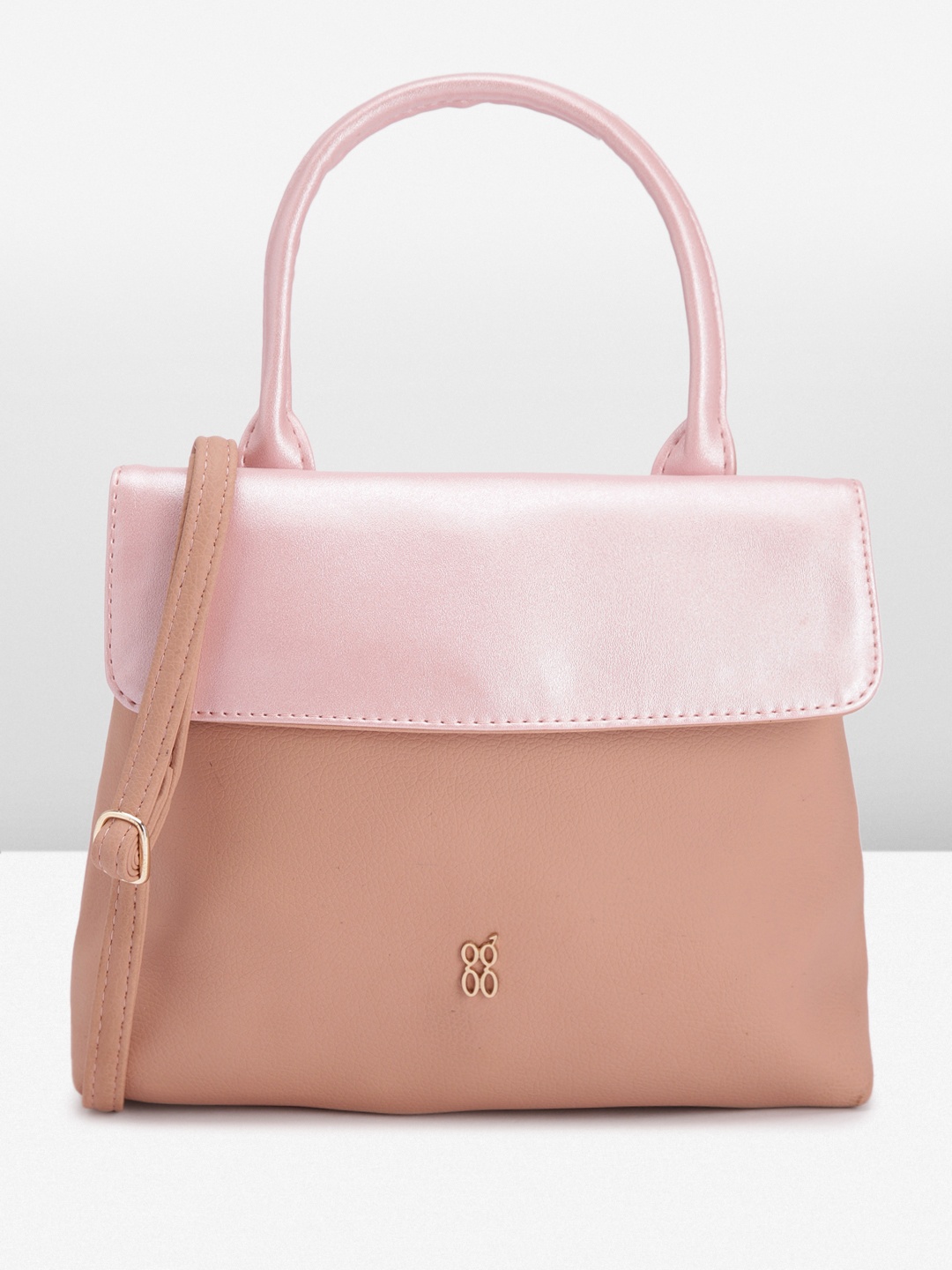 

Baggit Women Colourblocked Handheld Bag, Pink