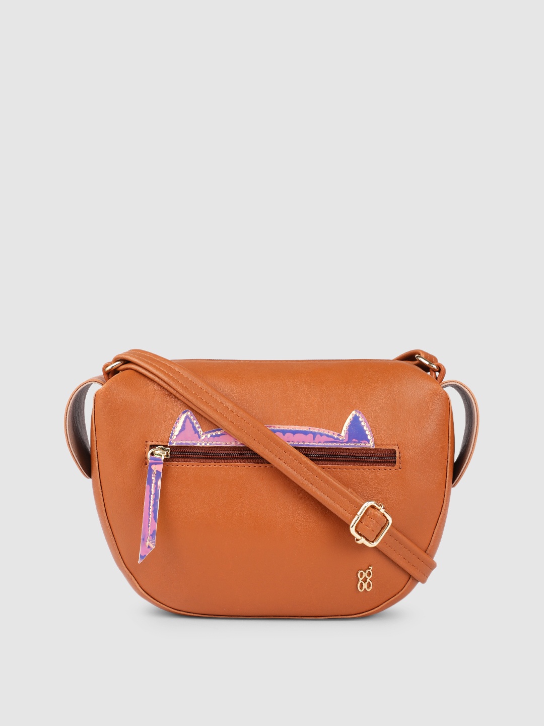 

Baggit Tan Brown Solid Sling Bag