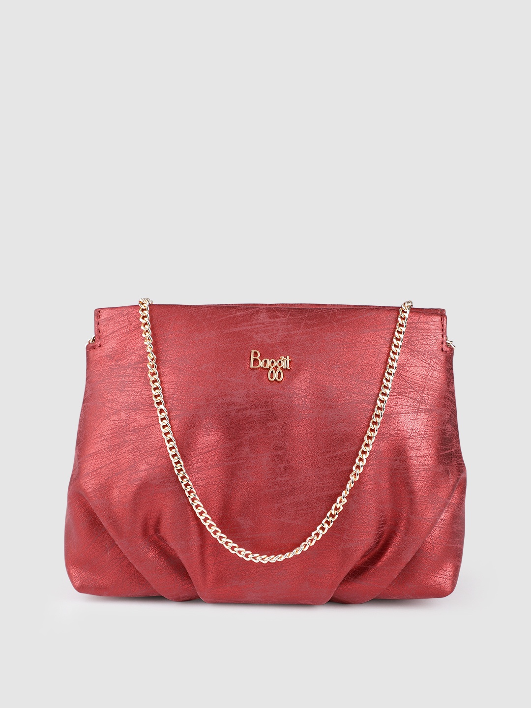 

Baggit Red Textured Structured Sling Bag