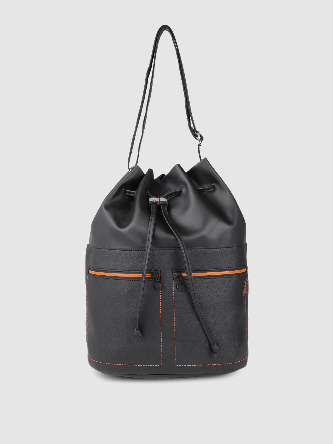 

Baggit Black Solid Regular Bucket Shoulder Bag