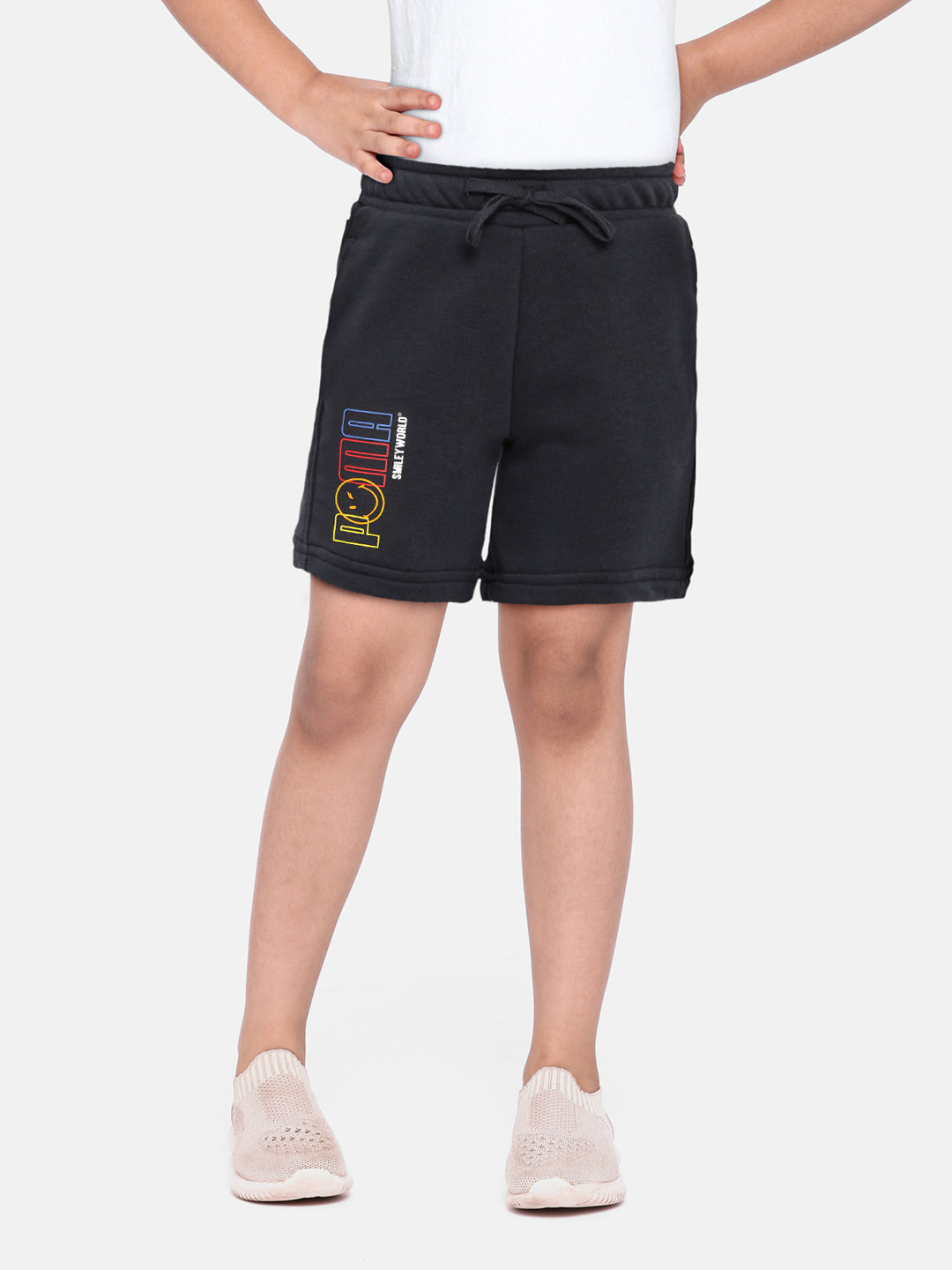 

Puma Kids Navy Blue x Smiley World Printed Shorts