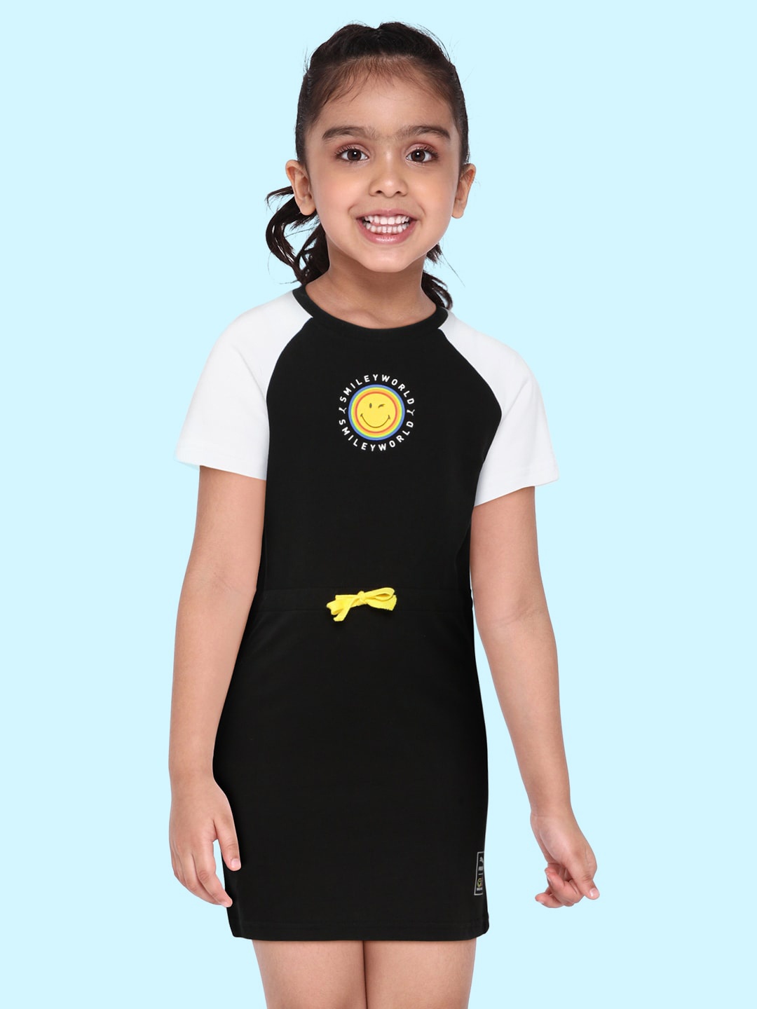 

Puma Girls Black x Smiley World Pure Cotton T-shirt Relaxed Fit Dress