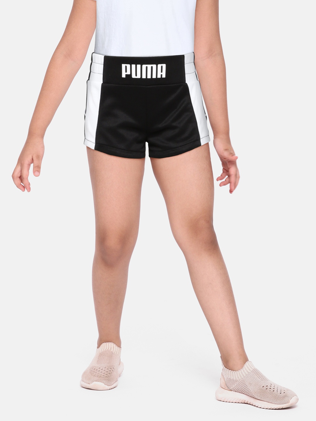

Puma Girls Black & White RunTrain Sports Shorts
